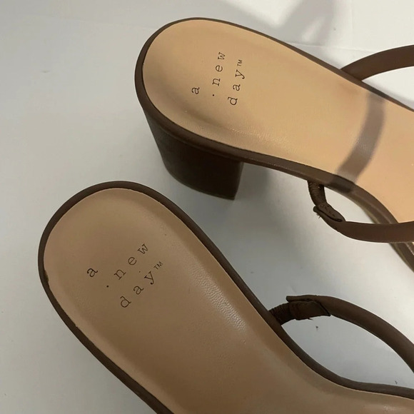 A New Day Brown Strappy Heels - US 8.5 - Picture 4 of 10